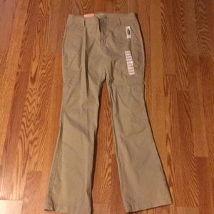 Khaki boot cut pants